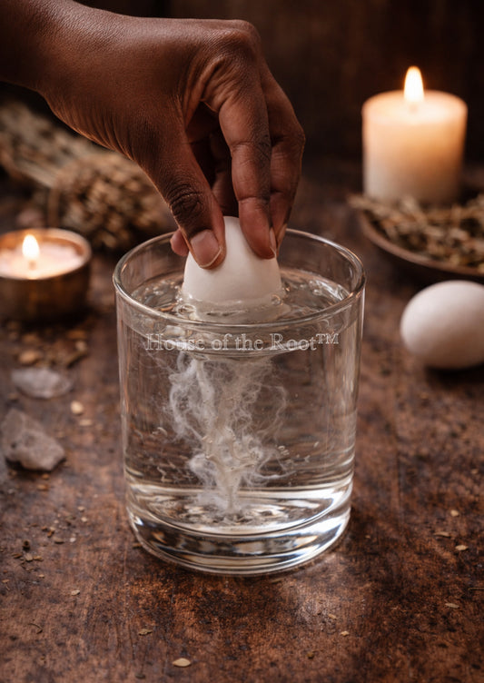 Close-up of egg in water used for spiritual cleansing and energy reading interpretation